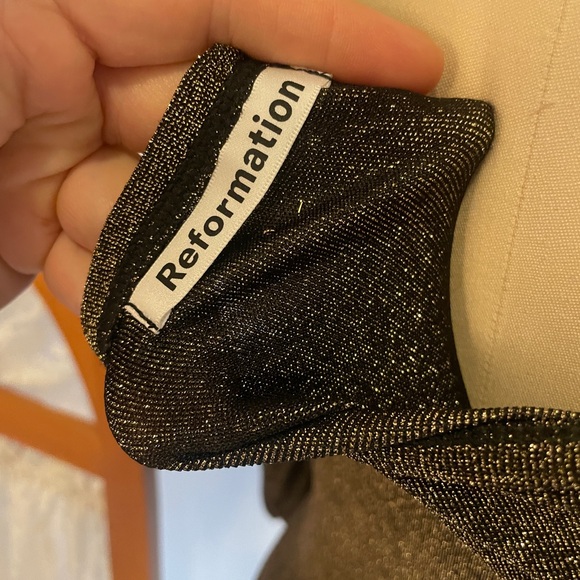 Reformation BRONZE Rahm Dress NWOT - Picture 12 of 15